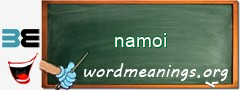 WordMeaning blackboard for namoi